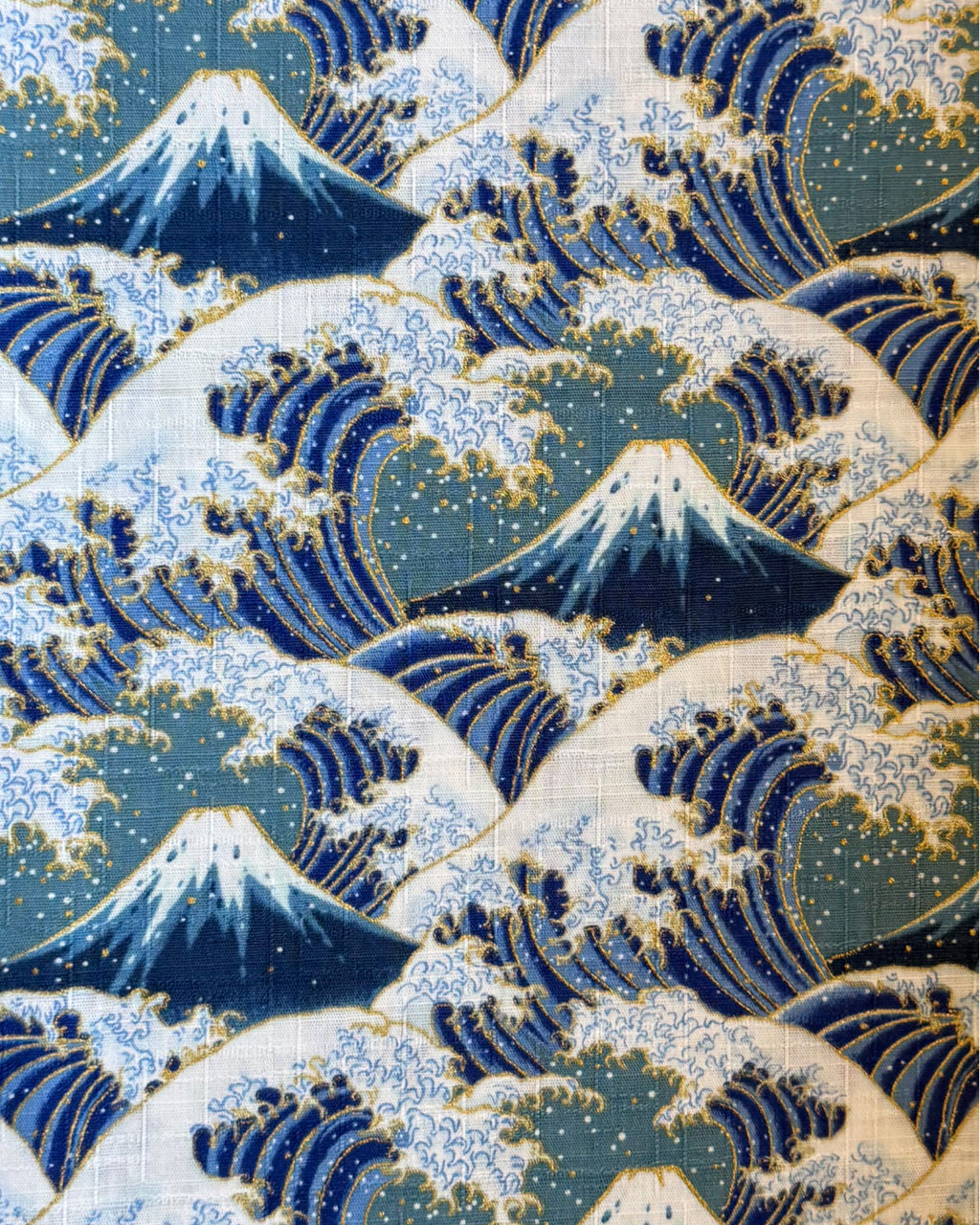 Furoshiki Mont Fuji · detalle estampado Nami · Fūwa