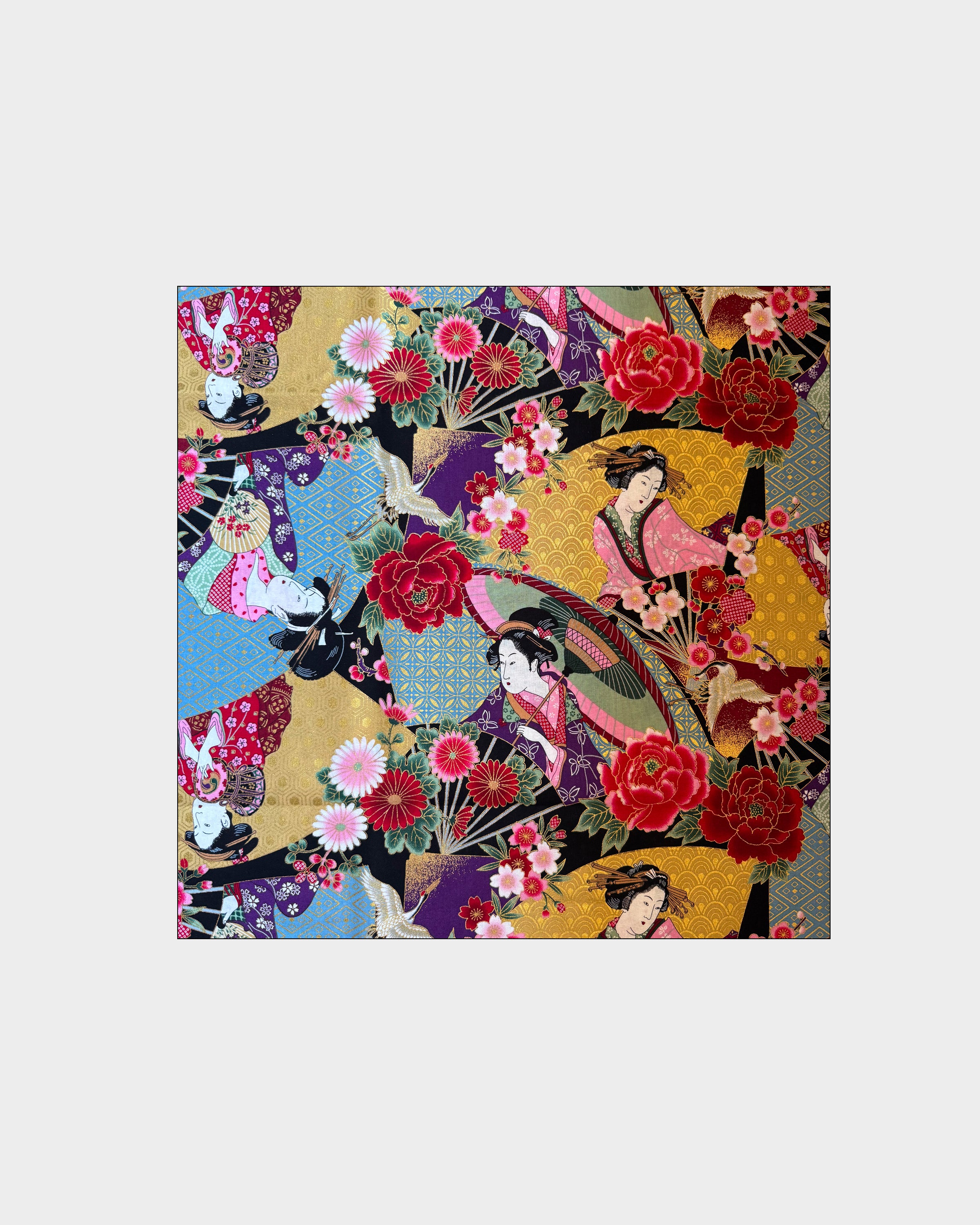 Furoshiki Ukiyo · tela japonesa para envolver · patrón mundo flotante · Fūwa