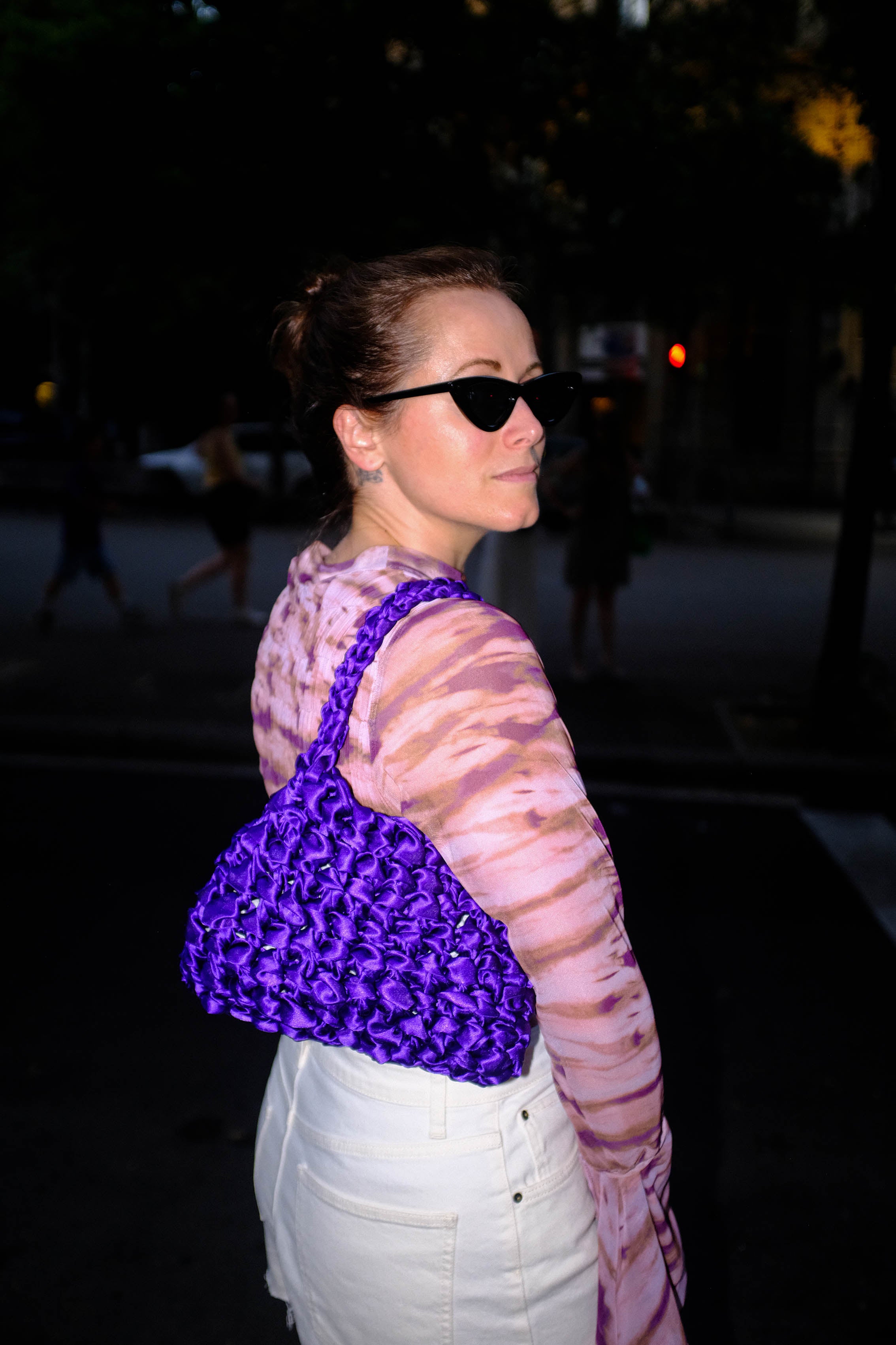 Bolso Sailor murasaki · color lila · detalle interior · Fūwa