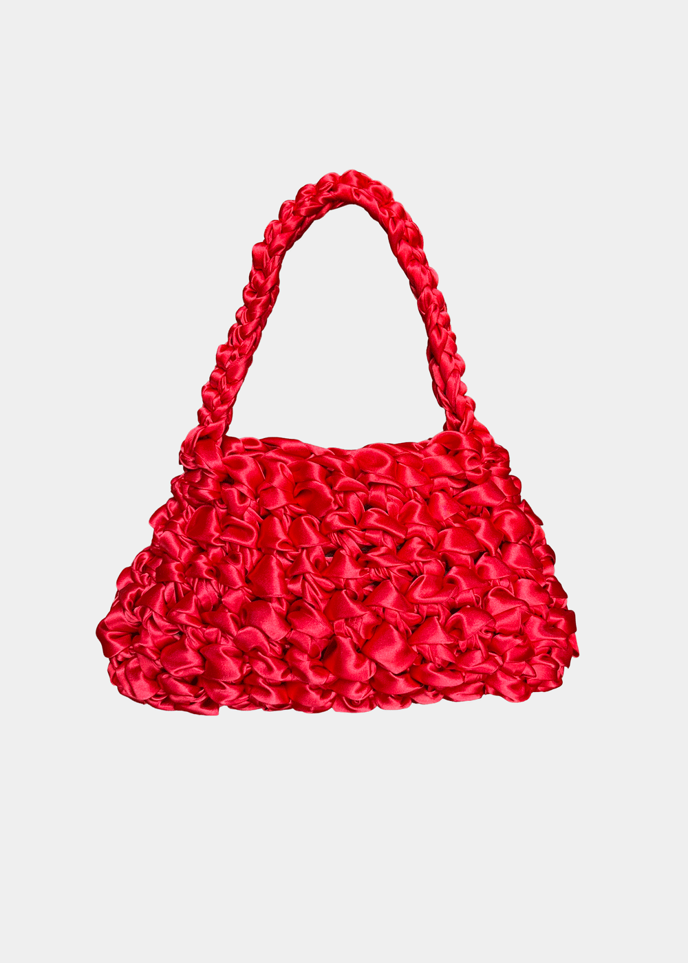 Bolso Sailor aka · vista giratoria · bolso de asa media de ganchillo rojo · Fūwa Barcelona