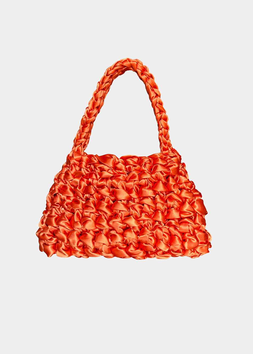 Bolso Sailor daidai · vista giratoria · bolso de asa media de ganchillo naranja · Fūwa Barcelona