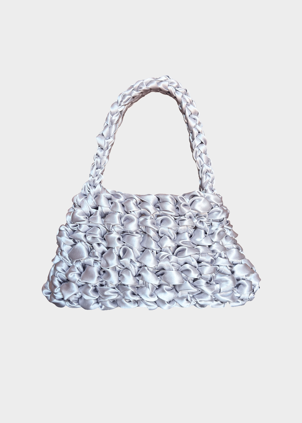 Bolso Sailor gin · vista giratoria · bolso de asa media de ganchillo plata · Fūwa