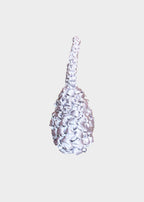Bolso Sailor gin · vista colgante · silueta plegada del bolso plata · Fūwa