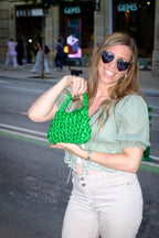 Bolso Sailor mini midori · color verde · detalle interior · Fūwa